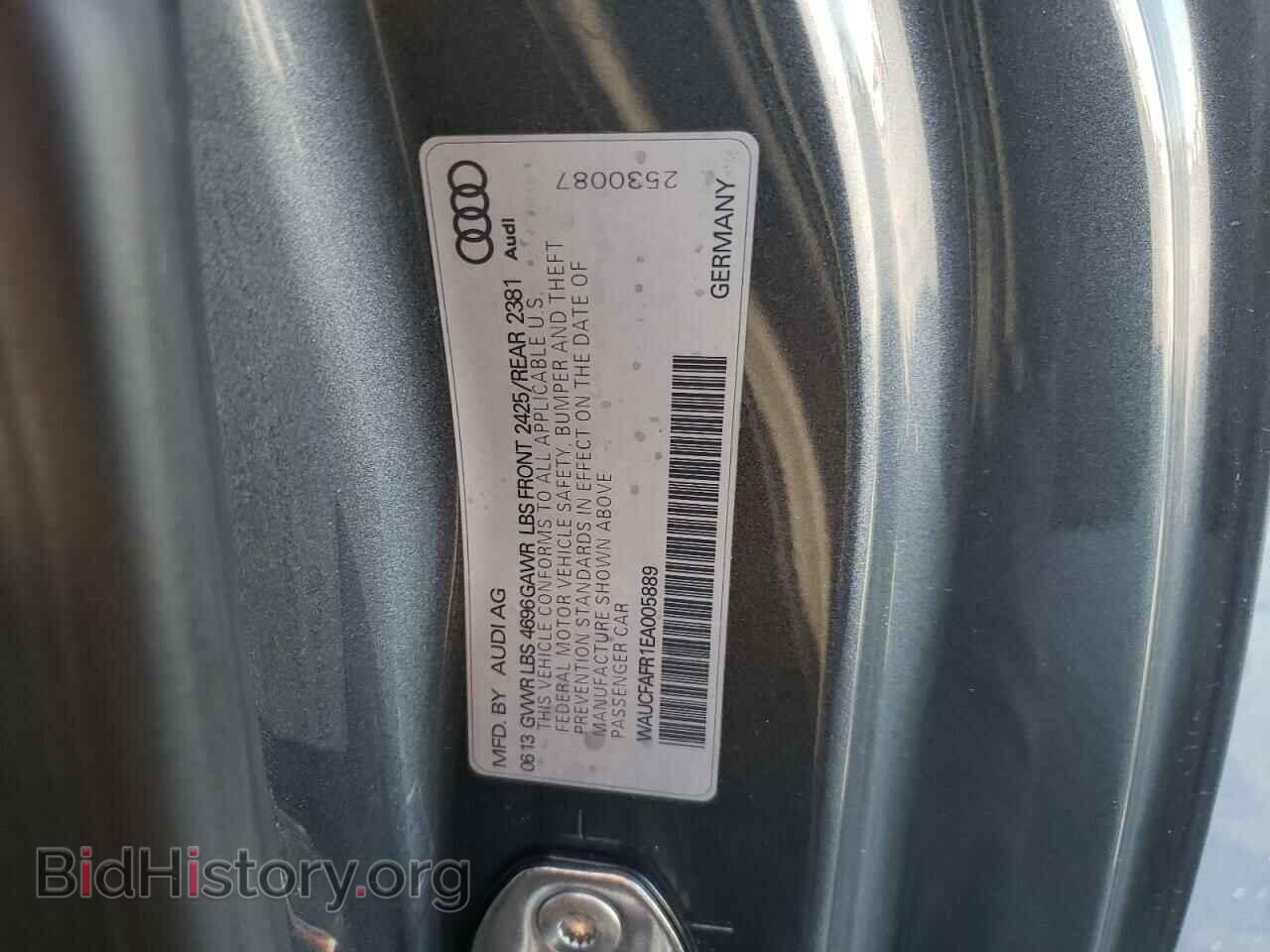 2014 AUDI A5 - VIN: WAUCFAFR1EA005889 - Фото 10