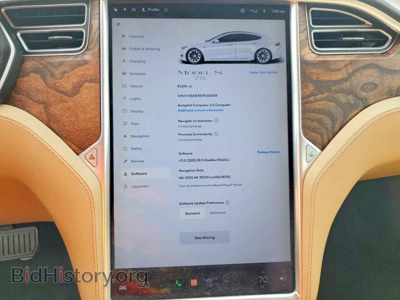 2017 TESLA MODEL S - VIN: 5YJSA1E10HF203318 - Photo 9