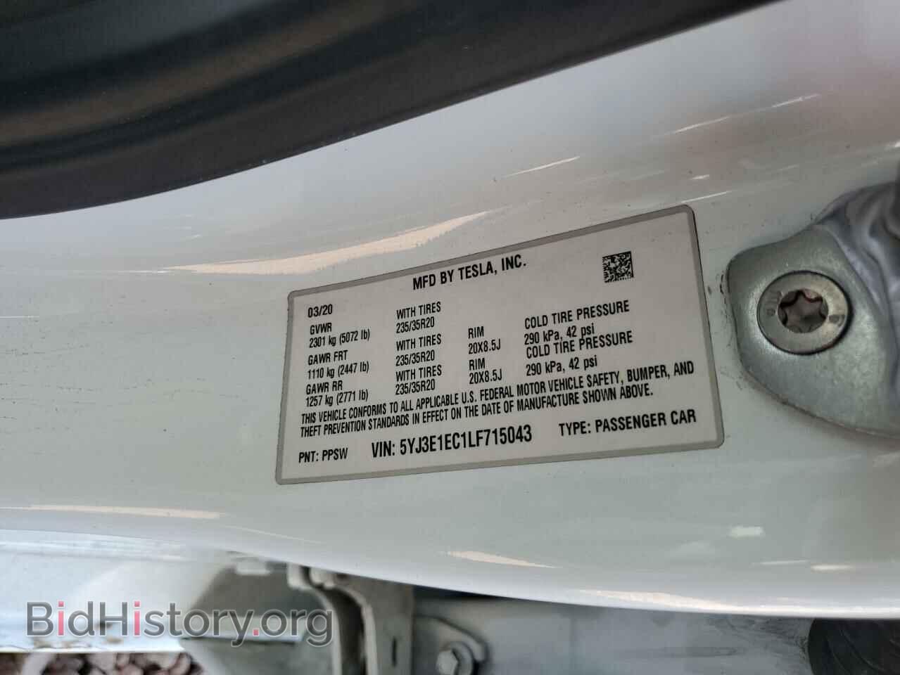 2020 TESLA MODEL 3 - VIN: 5YJ3E1EC1LF715043 - Photo 12
