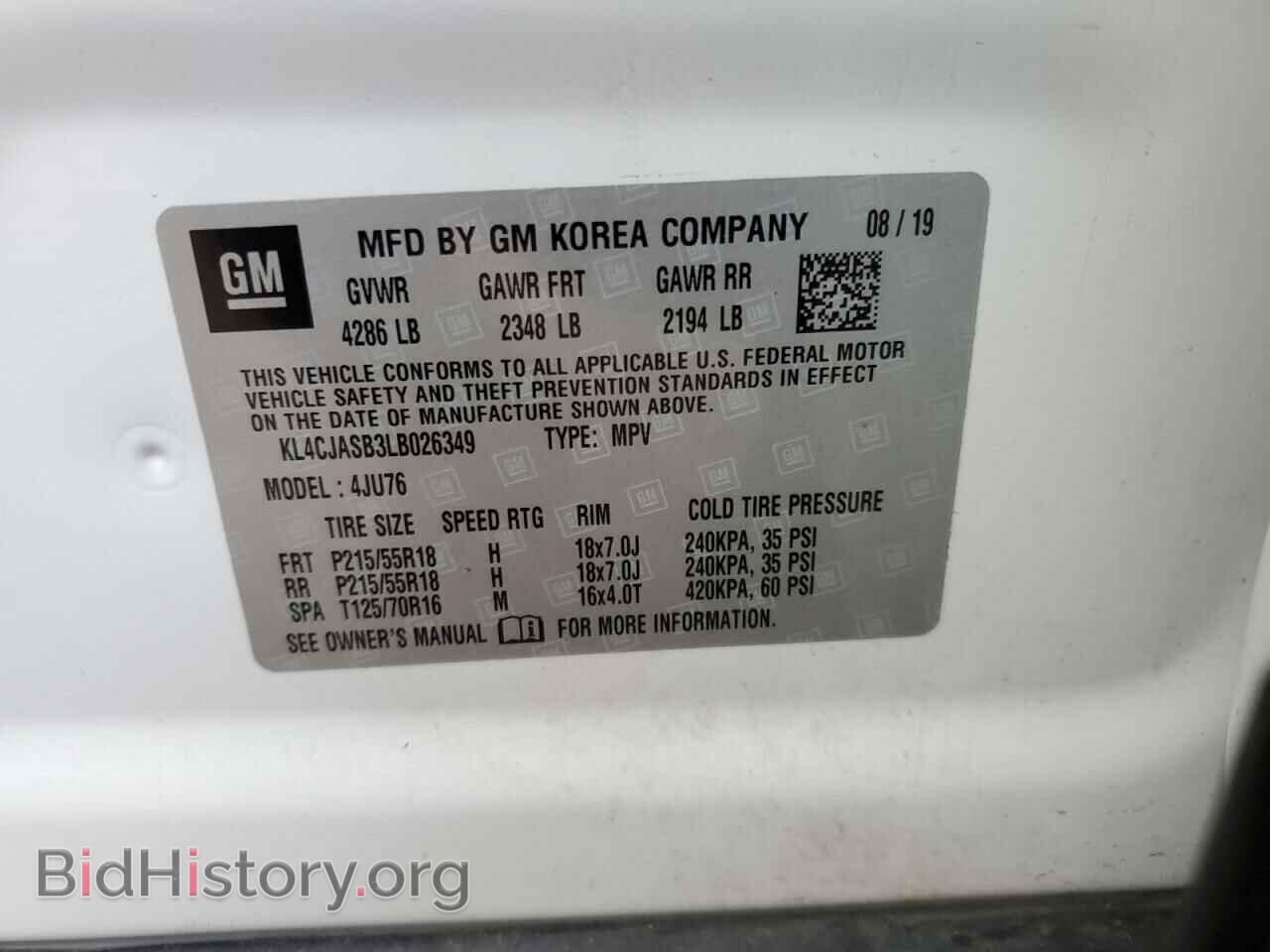 2020 BUICK ENCORE - VIN: KL4CJASB3LB026349 - Фото 10