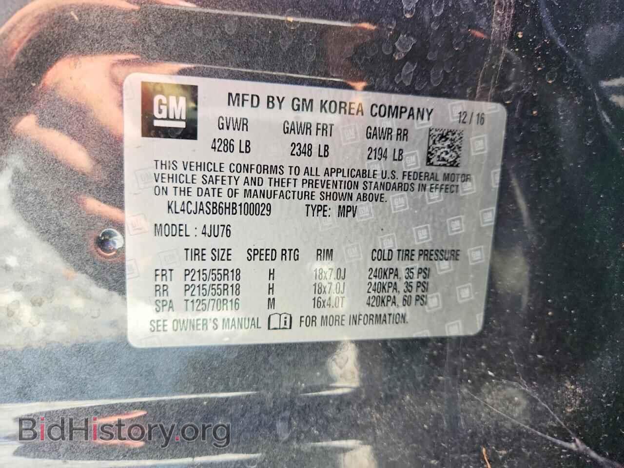 2017 BUICK ENCORE - VIN: KL4CJASB6HB100029 - Photo 14