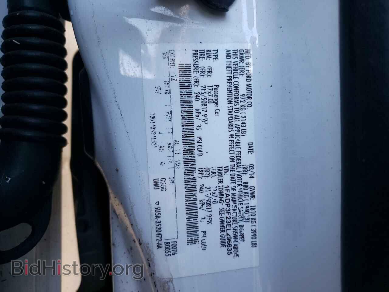 2014 FORD FOCUS - VIN: 1FADP3F23EL296635 - Фото 10
