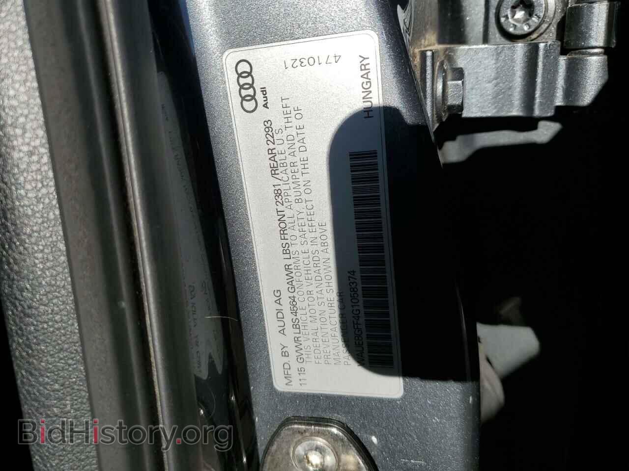 2016 AUDI A3 - VIN: WAUE8GFF4G1058374 - Фото 10