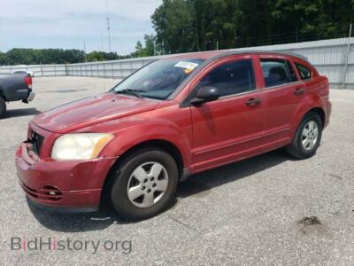 2007 Dodge CALIBER, бордовый — VIN 1B3HB28B17D522669, Copart