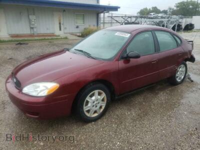 2006 Ford TAURUS Taurus SE, бордовый — VIN 1FAFP53U96A196577, Copart