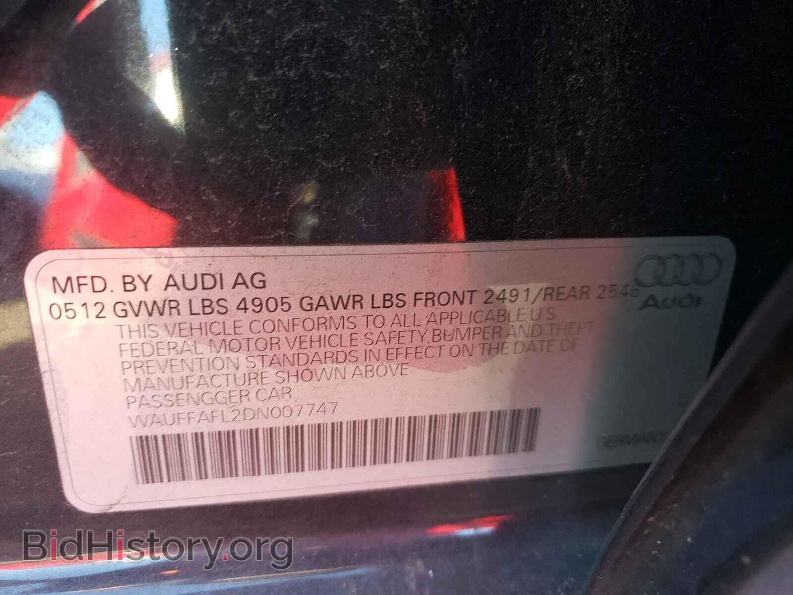 2013 AUDI A4 - VIN: WAUFFAFL2DN007747 - Photo 10