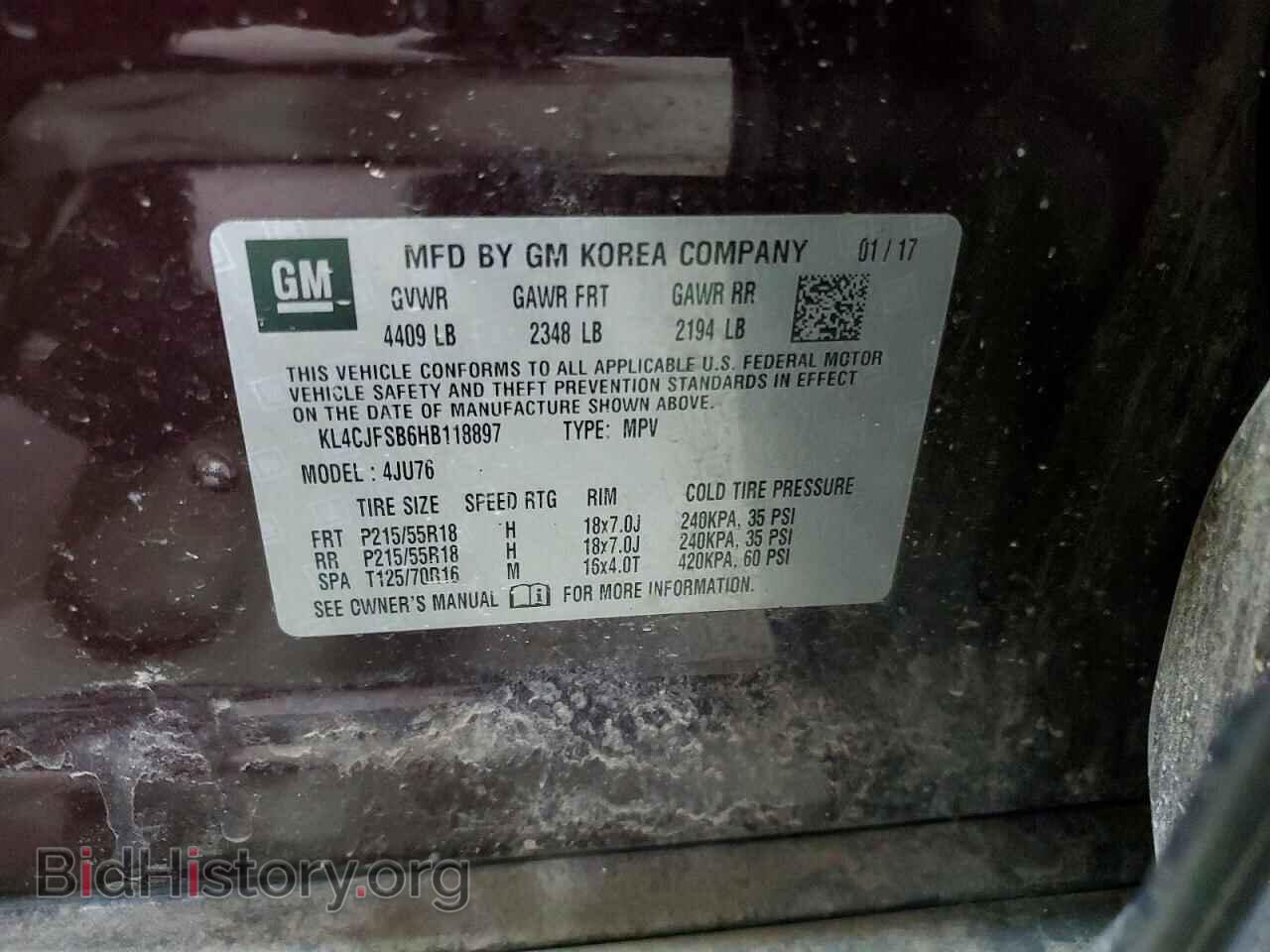 2017 BUICK ENCORE - VIN: KL4CJFSB6HB118897 - Фото 13