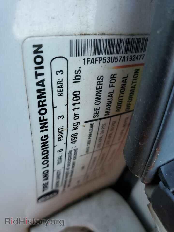 2007 FORD TAURUS - VIN: 1FAFP53U57A192477 - Фото 10