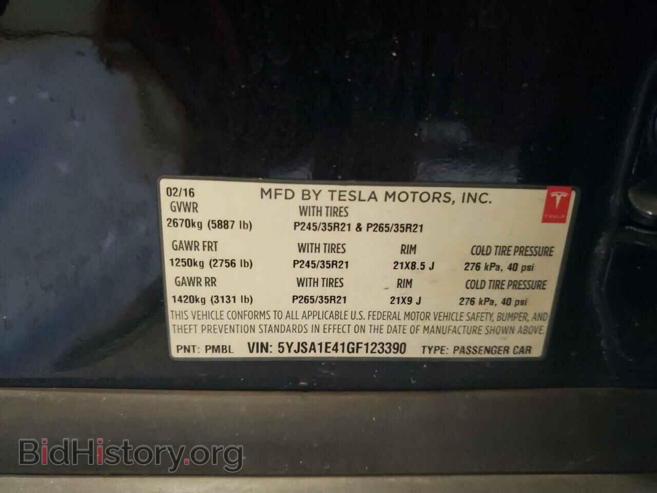 2016 TESLA MODEL S - VIN: 5YJSA1E41GF123390 - Photo 12