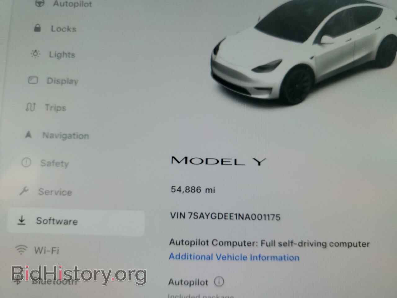 2022 TESLA MODEL Y - VIN: 7SAYGDEE1NA001175 - Фото 9