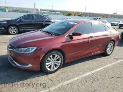 2015 Chrysler 200 200 Limite, бордовый — VIN 1C3CCCAB5FN715085, Copart