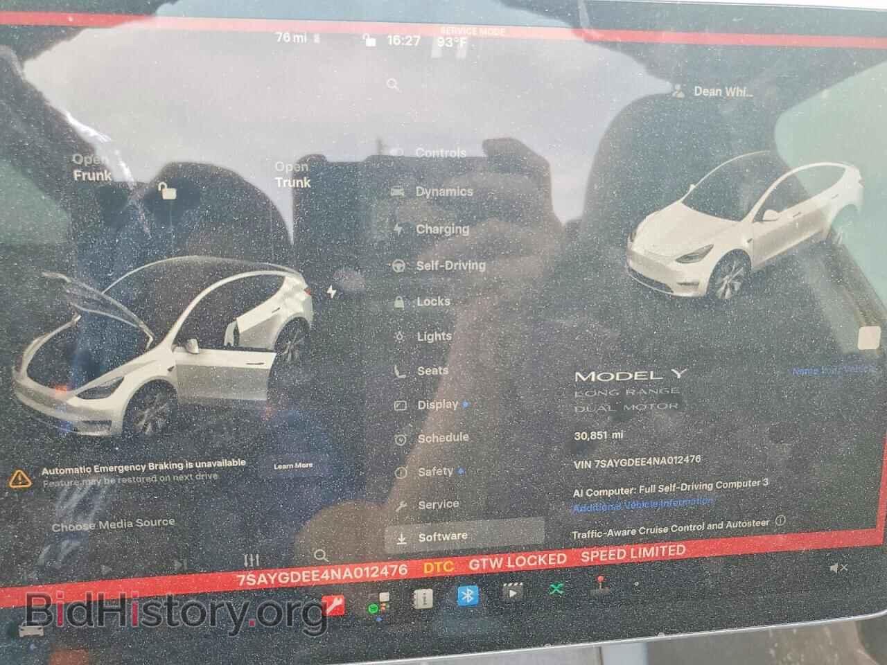 2022 TESLA MODEL Y - VIN: 7SAYGDEE4NA012476 - Photo 9