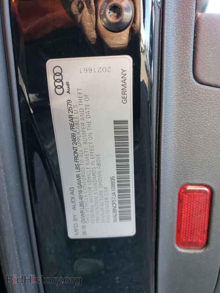 2018 AUDI A5 - VIN: WAUBNCF57JA109935 - Фото 10