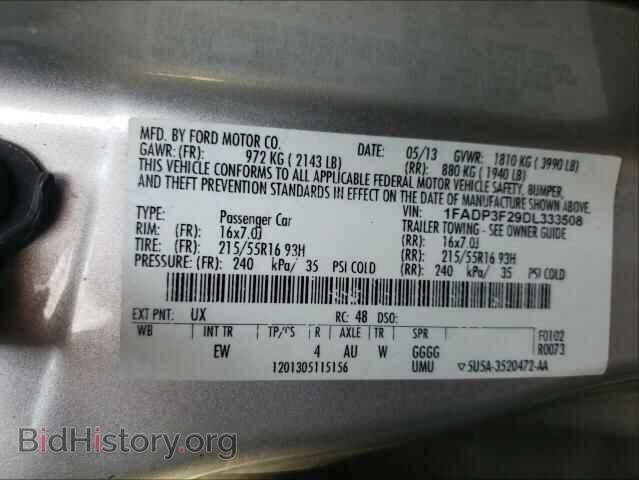 2013 FORD FOCUS - VIN: 1FADP3F29DL333508 - Фото 10