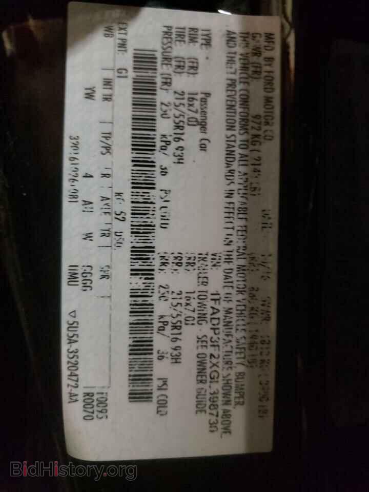2016 FORD FOCUS - VIN: 1FADP3F2XGL398730 - Фото 10