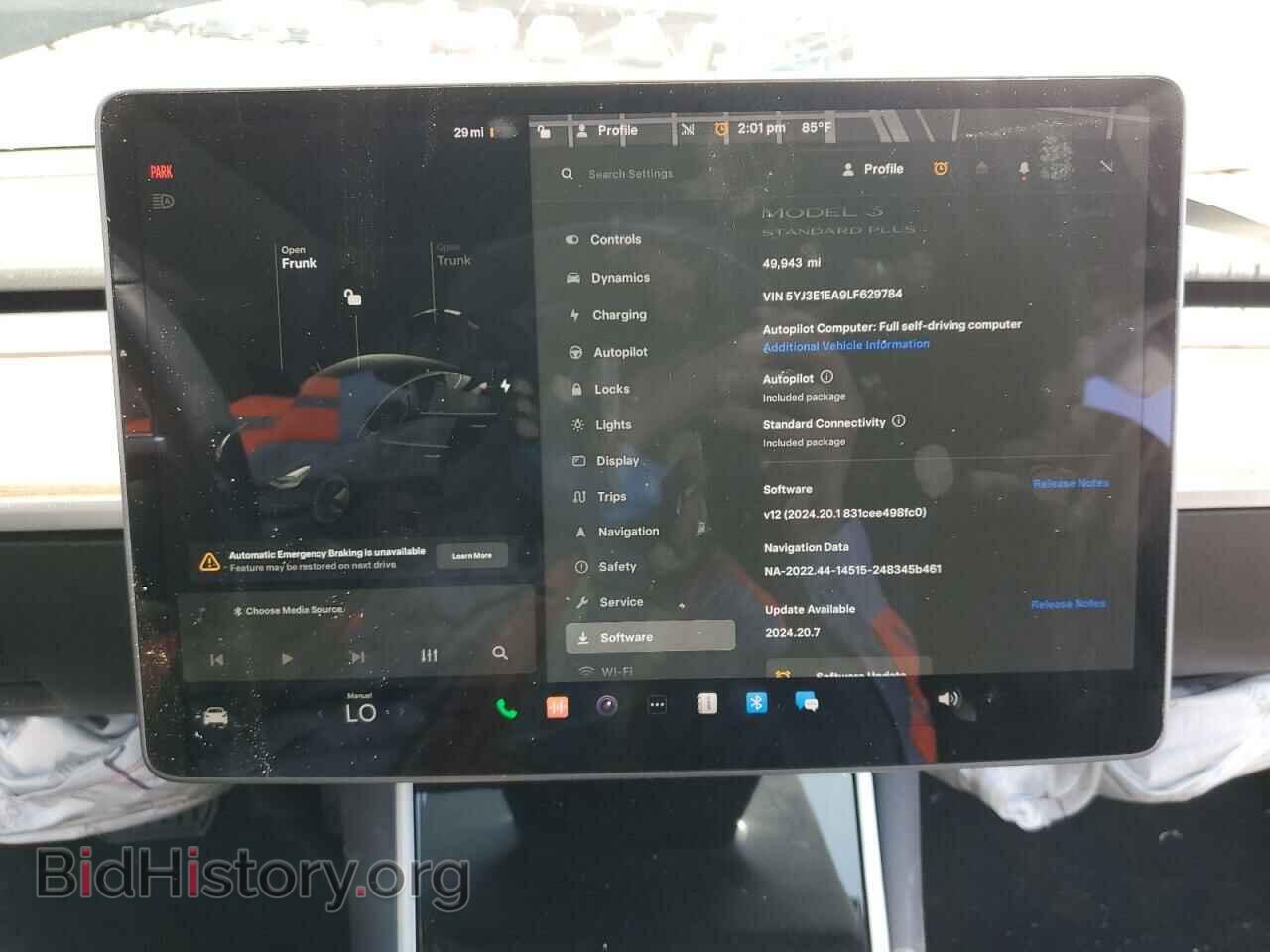 2020 TESLA MODEL 3 - VIN: 5YJ3E1EA9LF629784 - Фото 9