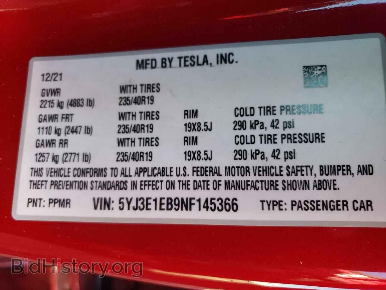 2022 TESLA MODEL 3 - VIN: 5YJ3E1EB9NF145366 - Photo 13