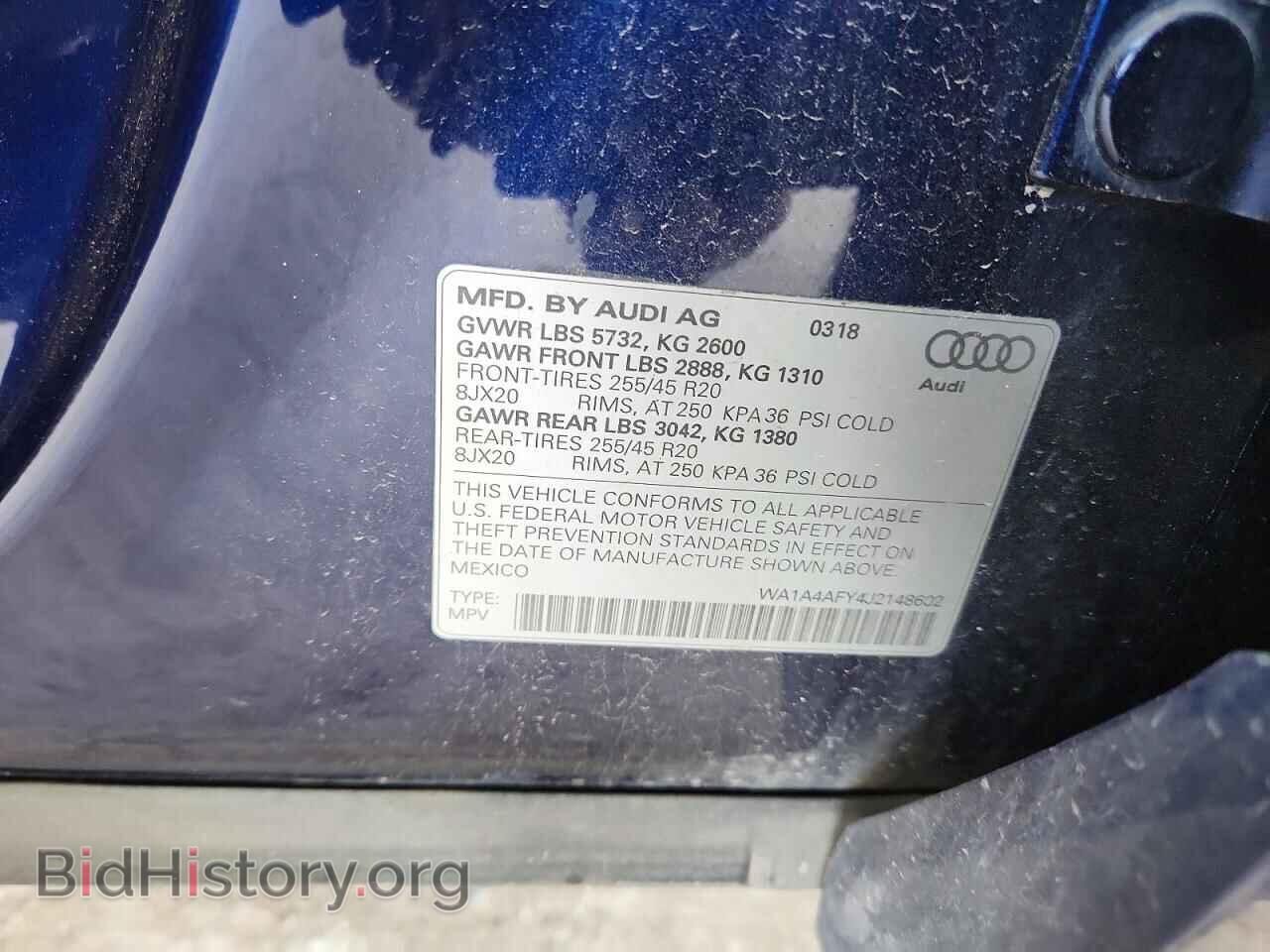 2018 AUDI SQ5 - VIN: WA1A4AFY4J2148602 - Photo 12