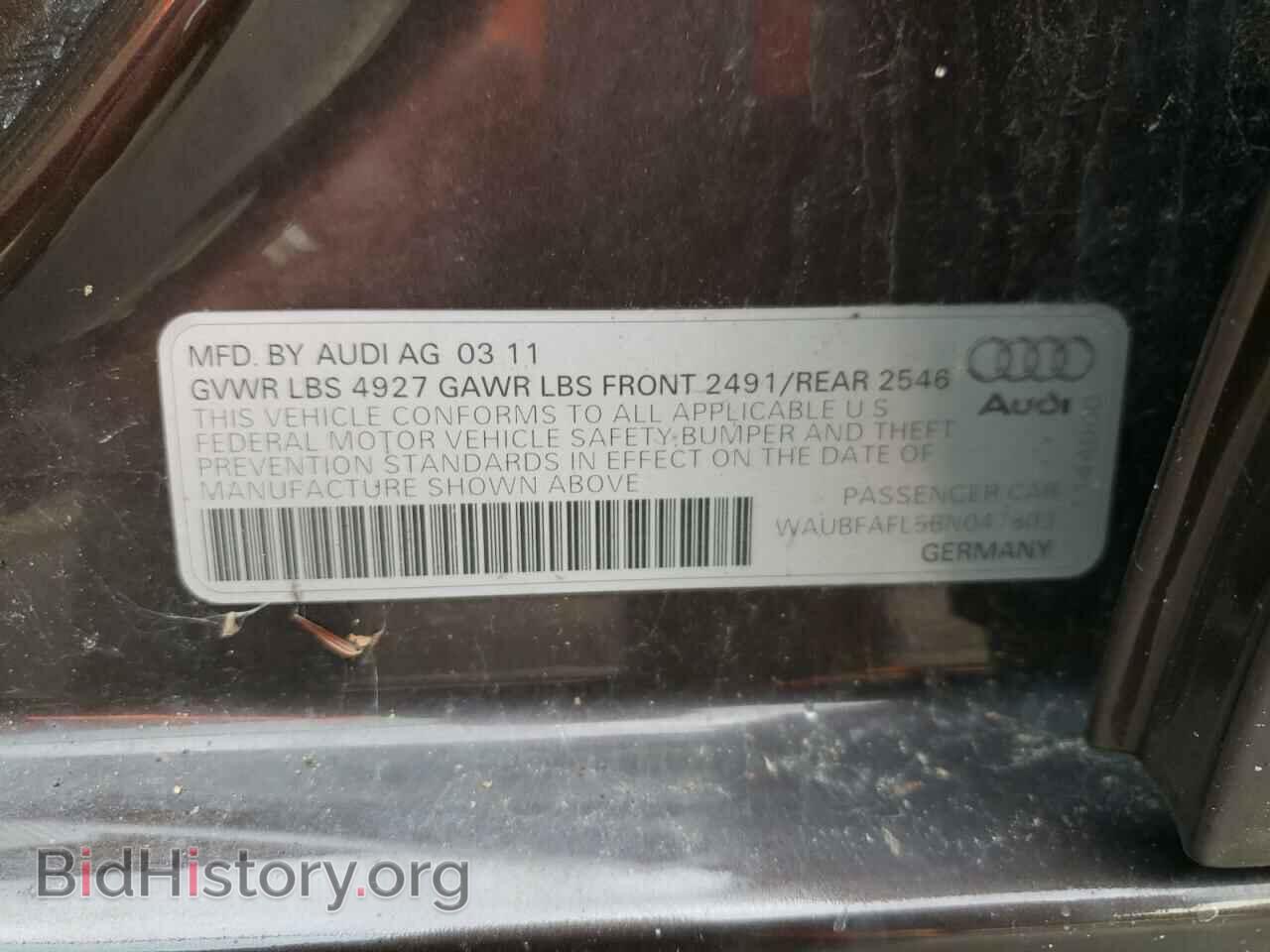 2011 AUDI A4 - VIN: WAUBFAFL5BN047803 - Фото 10