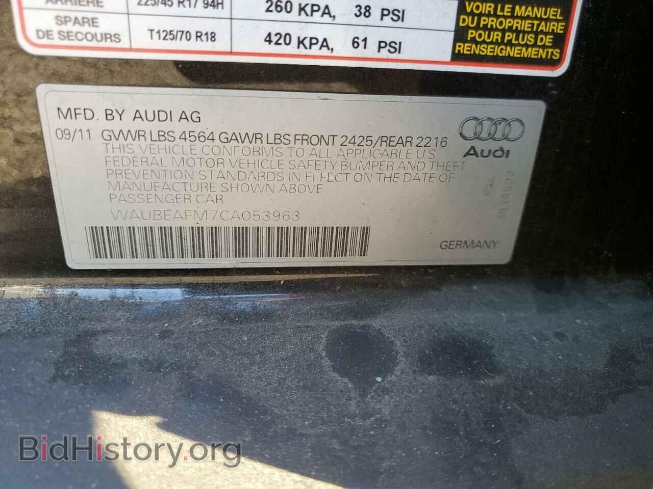 2012 AUDI A3 - VIN: WAUBEAFM7CA053963 - Photo 10