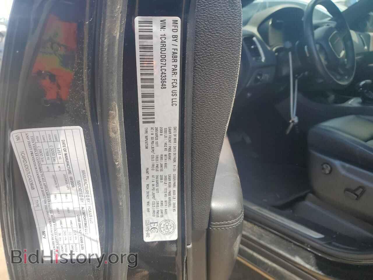 2020 DODGE DURANGO - VIN: 1C4RDJDG7LC433648 - Фото 13