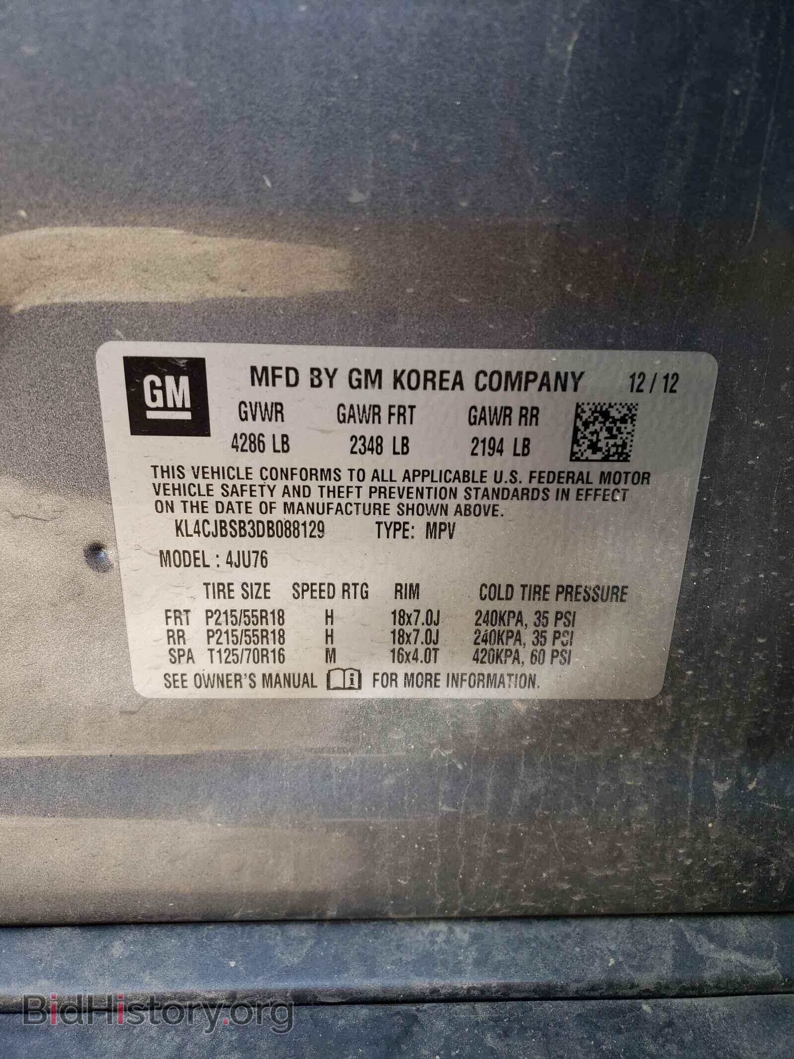 2013 BUICK ENCORE - VIN: KL4CJBSB3DB088129 - Photo 10