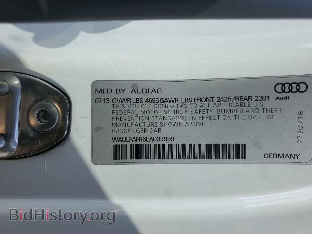 2014 AUDI A5 - VIN: WAULFAFR6EA009999 - Фото 10