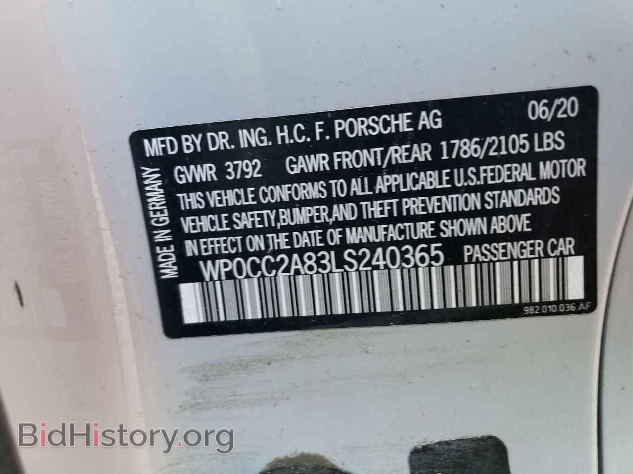 2020 PORSCHE BOXSTER - VIN: WP0CC2A83LS240365 - Фото 10
