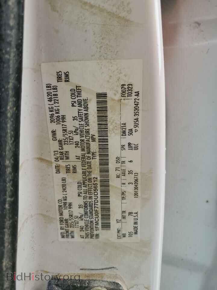 2013 FORD ESCAPE - VIN: 1FMCU0F77DUD56512 - Фото 14