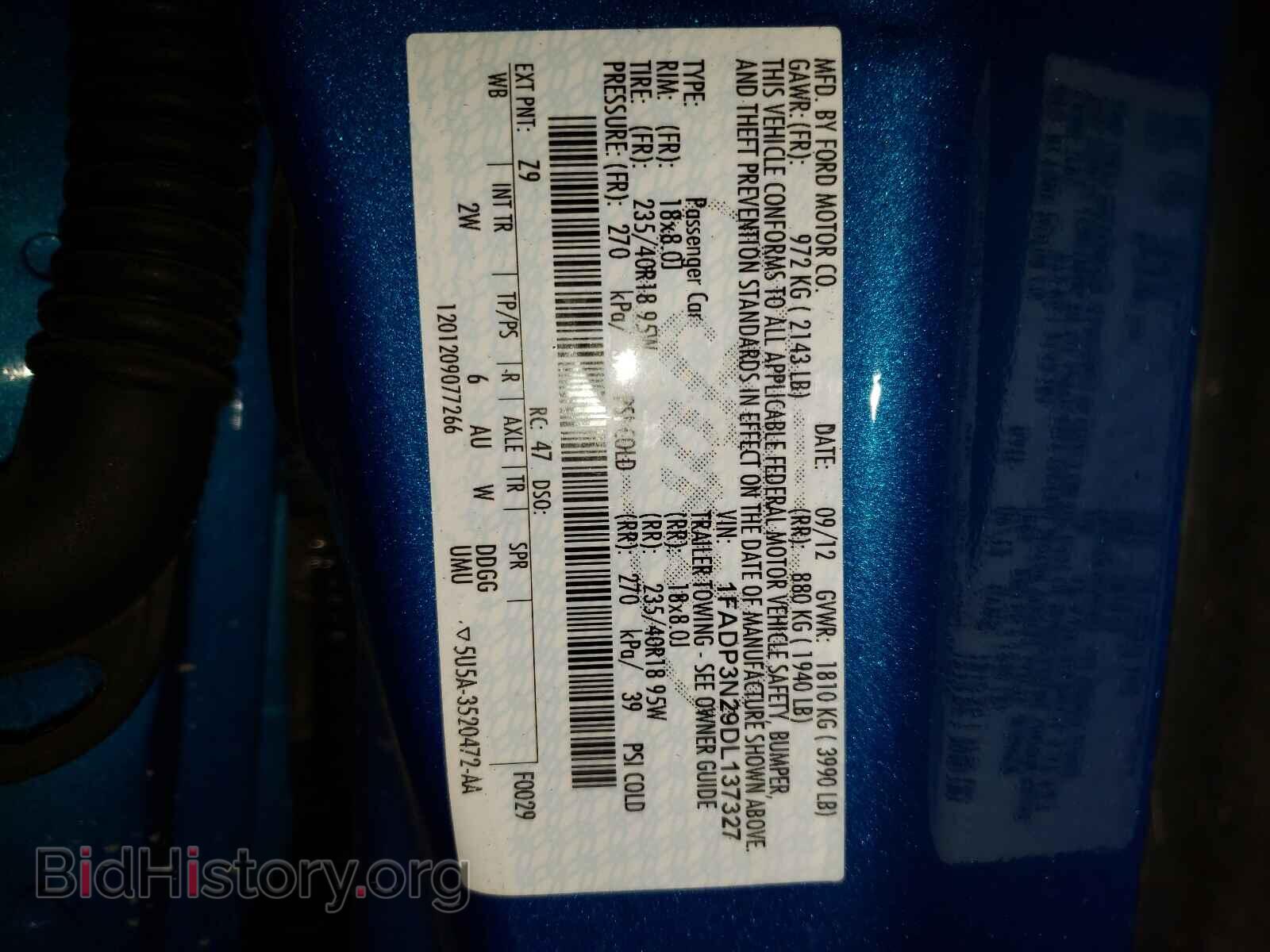 2013 FORD FOCUS - VIN: 1FADP3N29DL137327 - Фото 10
