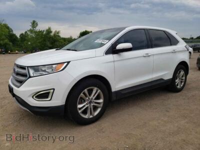 2015 Ford EDGE SEL, белый — VIN 2FMTK4J80FBB63687, Copart