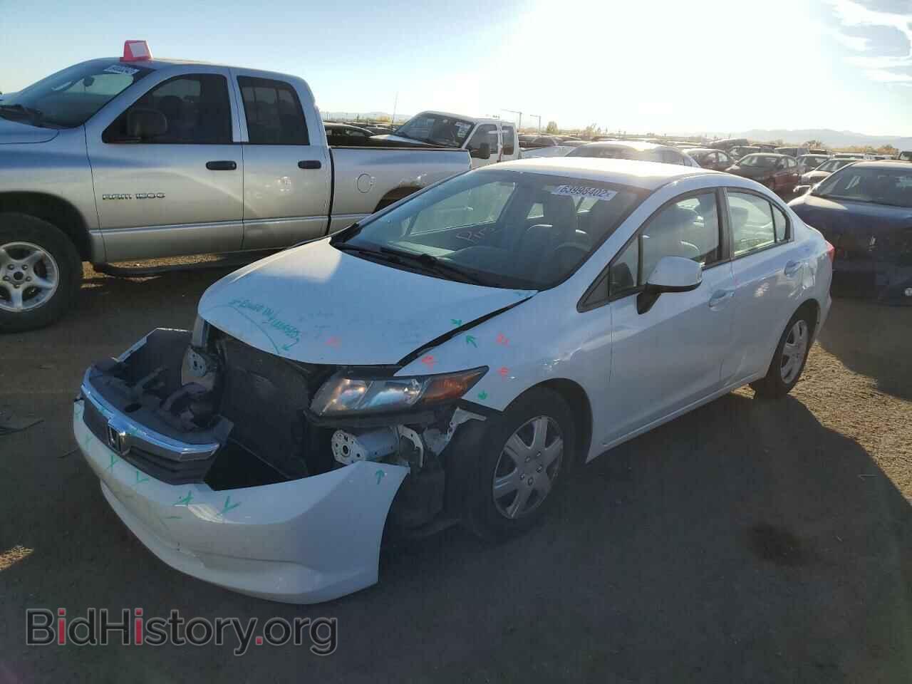 2012 HONDA CIVIC - VIN: 2HGFB2F57CH522483 - Фото 2