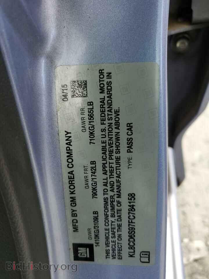 2015 CHEVROLET SPARK - VIN: KL8CD6S97FC784158 - Фото 12