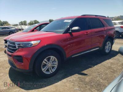 2022 Ford EXPLORER XLT, красный — VIN 1FMSK7DH7NGC40152, Copart