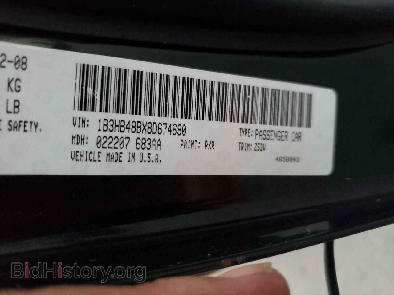 2008 DODGE CALIBER - VIN: 1B3HB48BX8D674690 - Photo 10