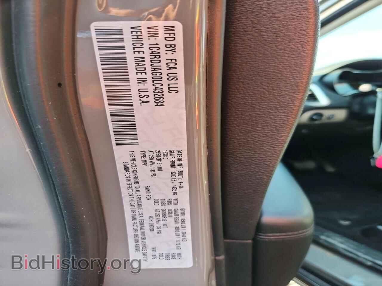 2020 DODGE DURANGO - VIN: 1C4RDJAG0LC432684 - Фото 13