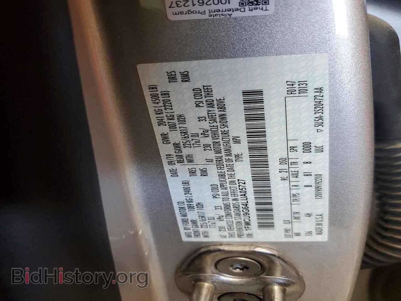 2020 FORD ESCAPE - VIN: 1FMCU9G64LUA05727 - Photo 13