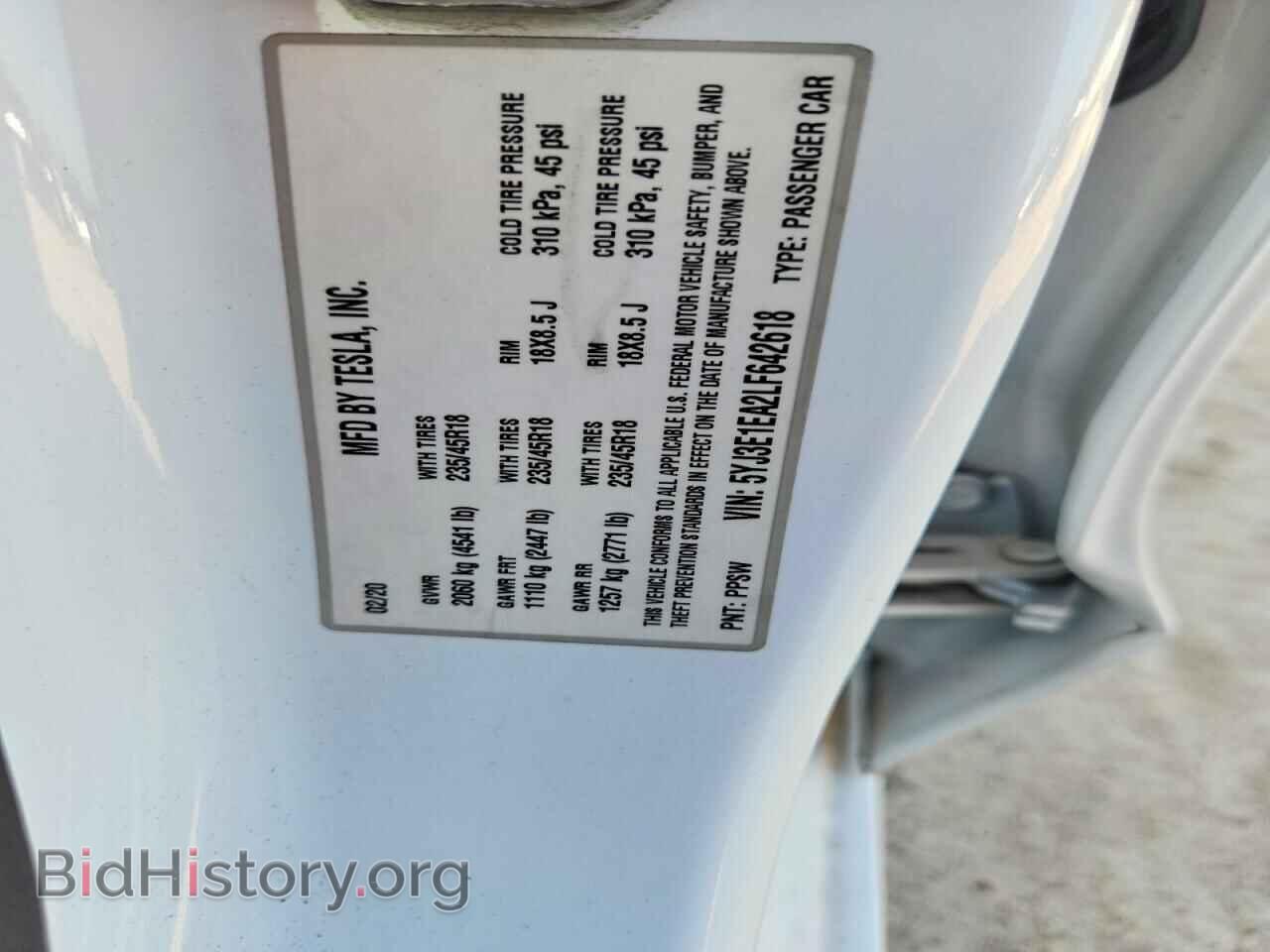 2020 TESLA MODEL 3 - VIN: 5YJ3E1EA2LF642618 - Photo 12