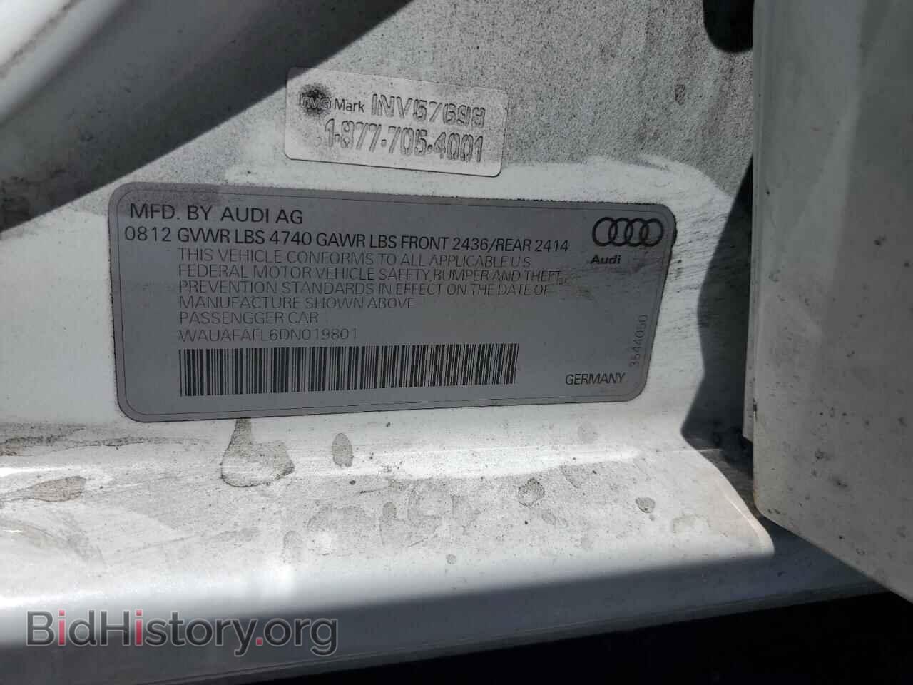 2013 AUDI A4 - VIN: WAUAFAFL6DN019801 - Фото 12