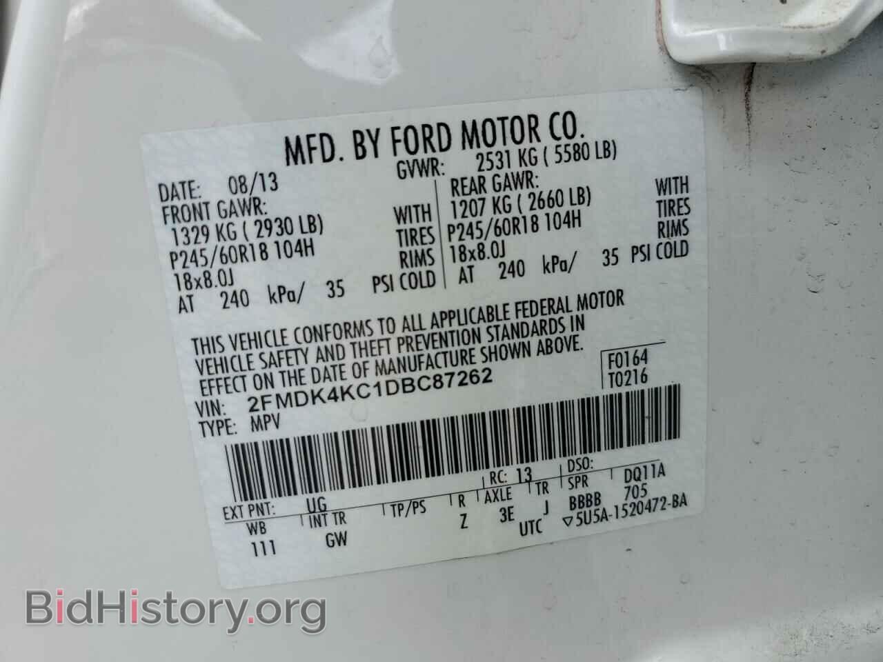 2013 FORD EDGE - VIN: 2FMDK4KC1DBC87262 - Photo 10