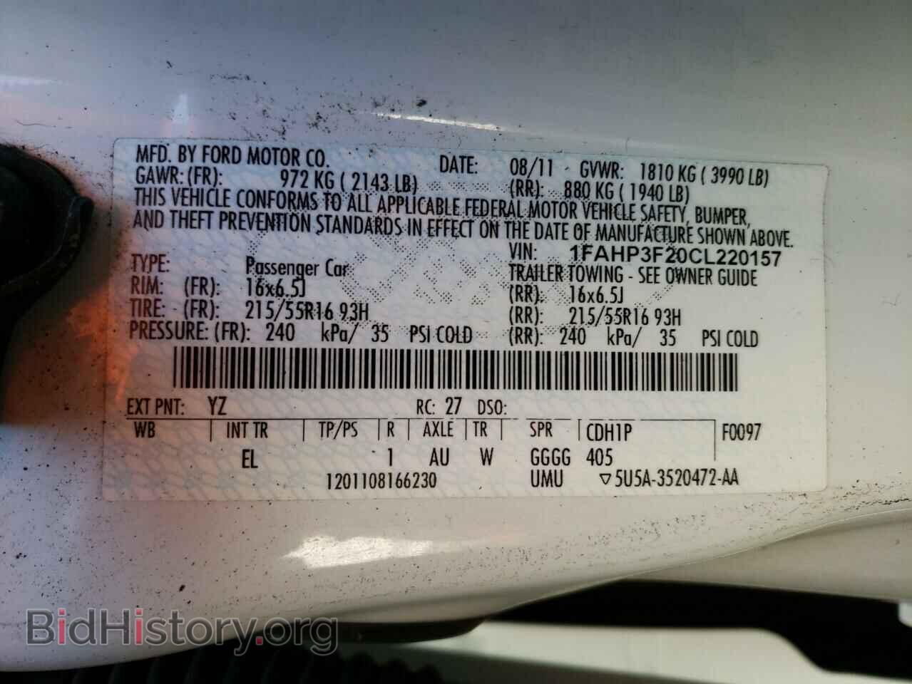 2012 FORD FOCUS - VIN: 1FAHP3F20CL220157 - Photo 10