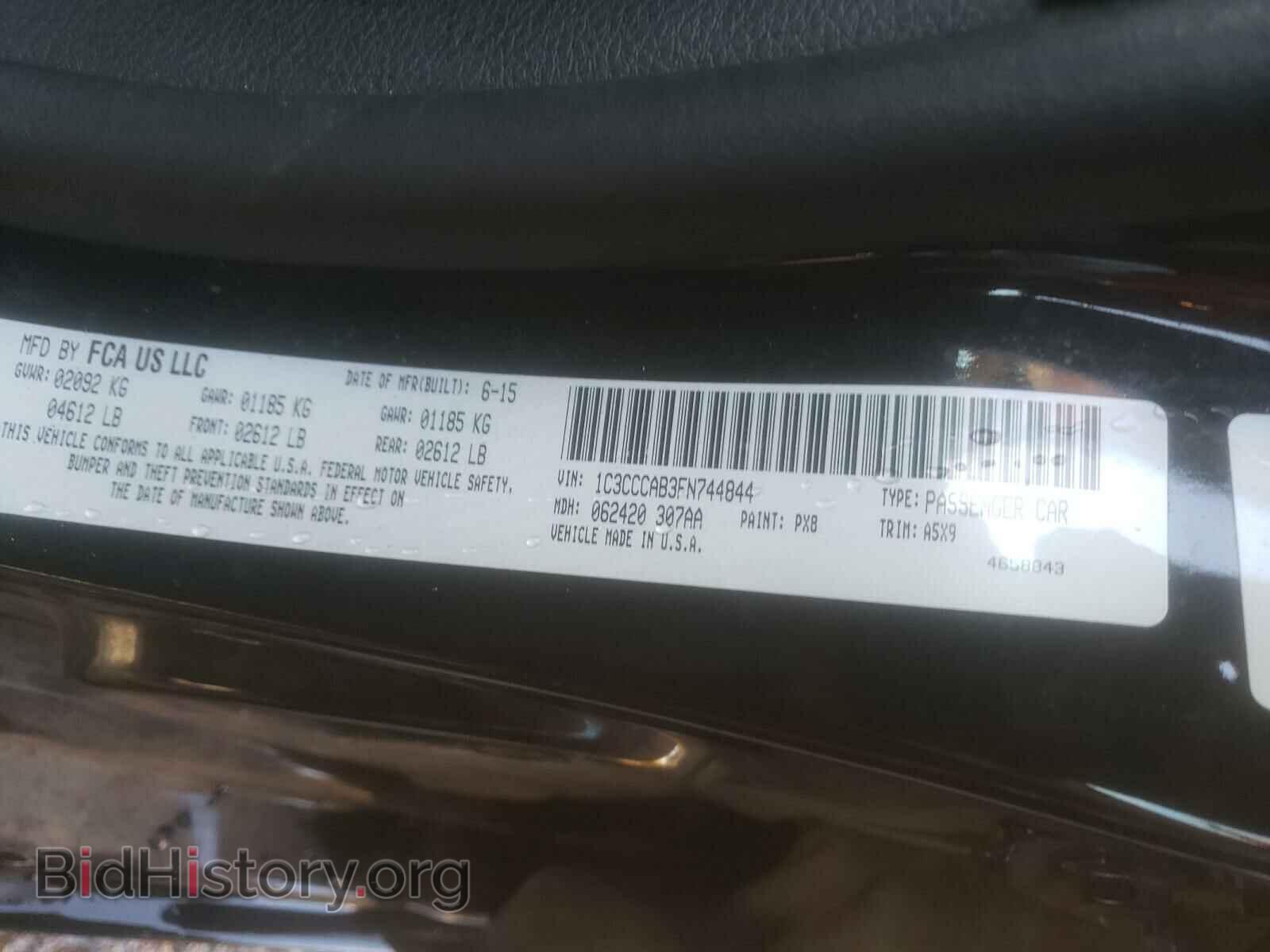 2015 CHRYSLER 200 - VIN: 1C3CCCAB3FN744844 - Фото 10