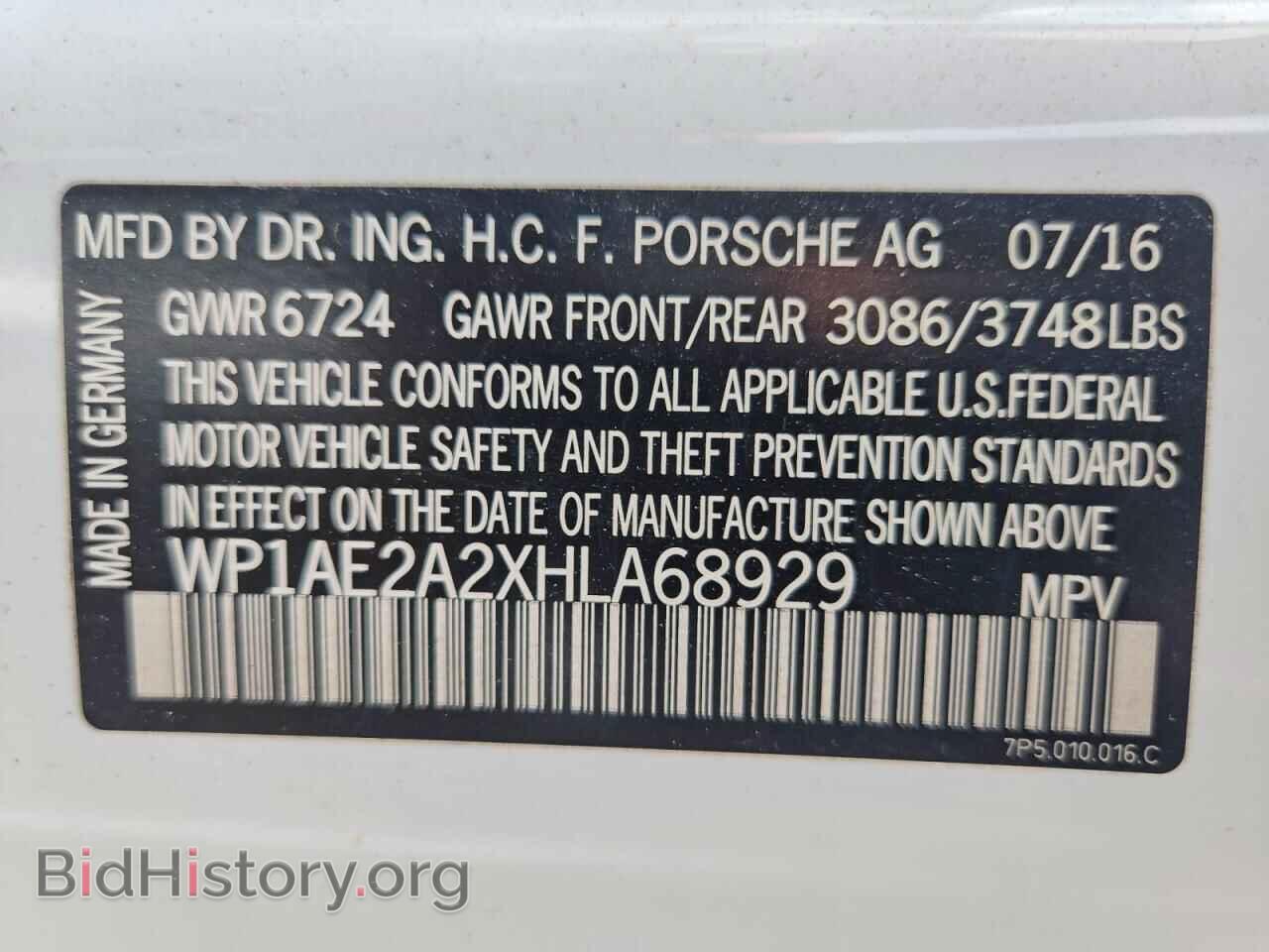 2017 PORSCHE CAYENNE - VIN: WP1AE2A2XHLA68929 - Photo 13