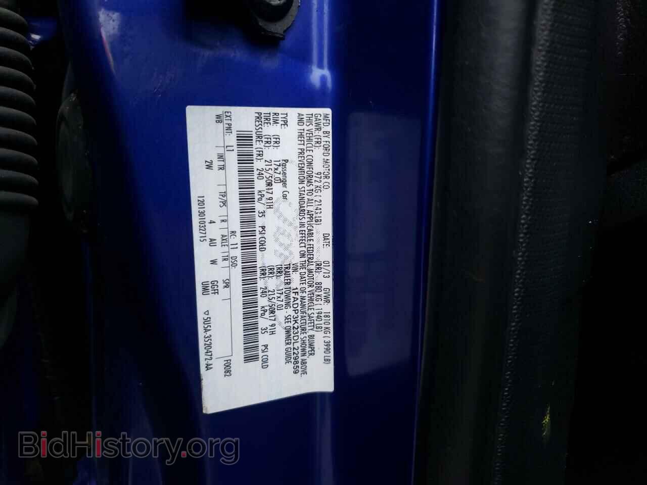 2013 FORD FOCUS - VIN: 1FADP3K23DL229859 - Фото 10