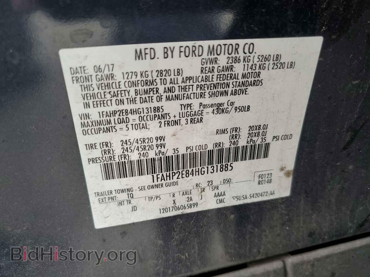 2017 FORD TAURUS - VIN: 1FAHP2E84HG131885 - Фото 13