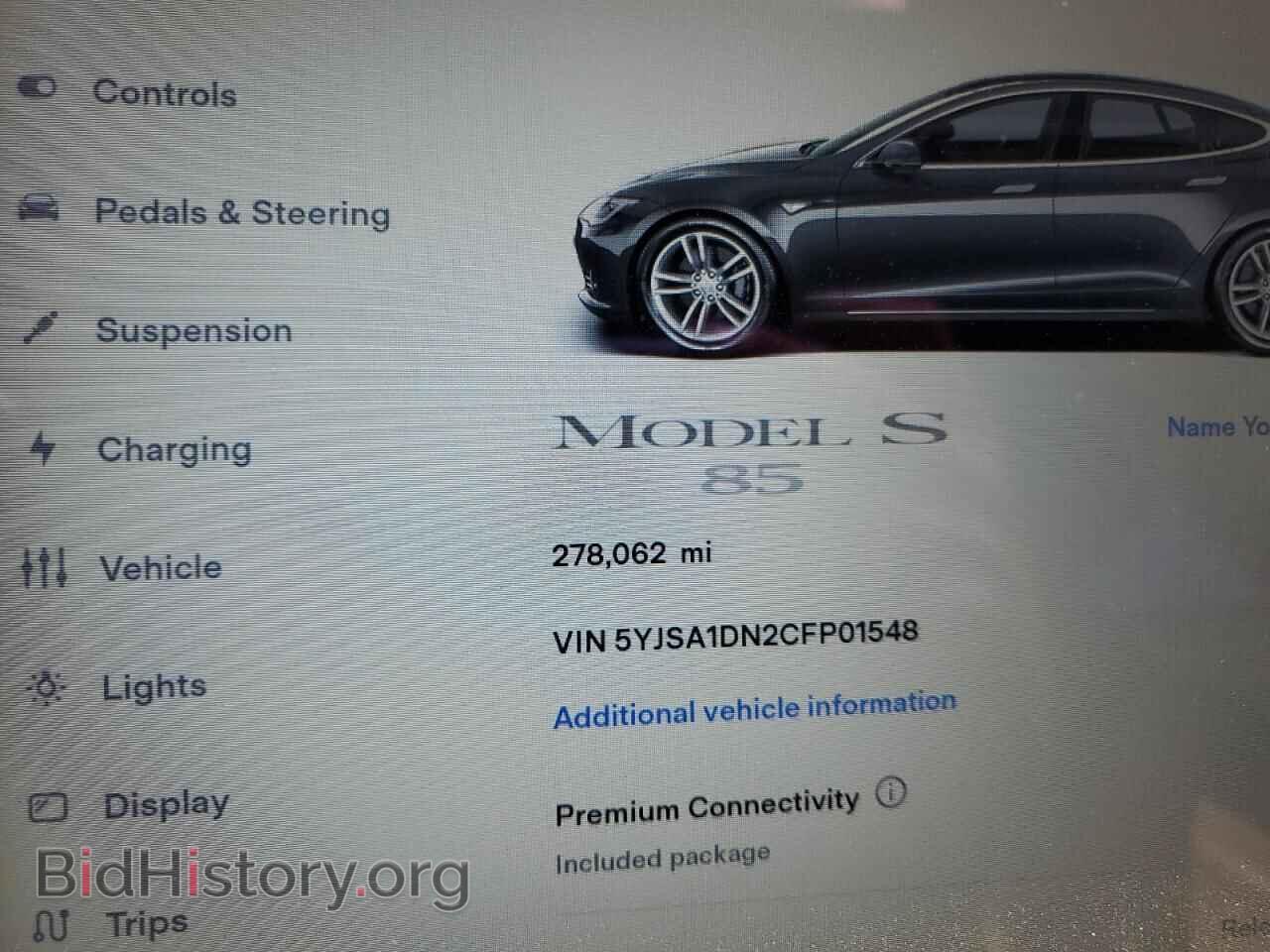 2012 TESLA MODEL S - VIN: 5YJSA1DN2CFP01548 - Photo 9