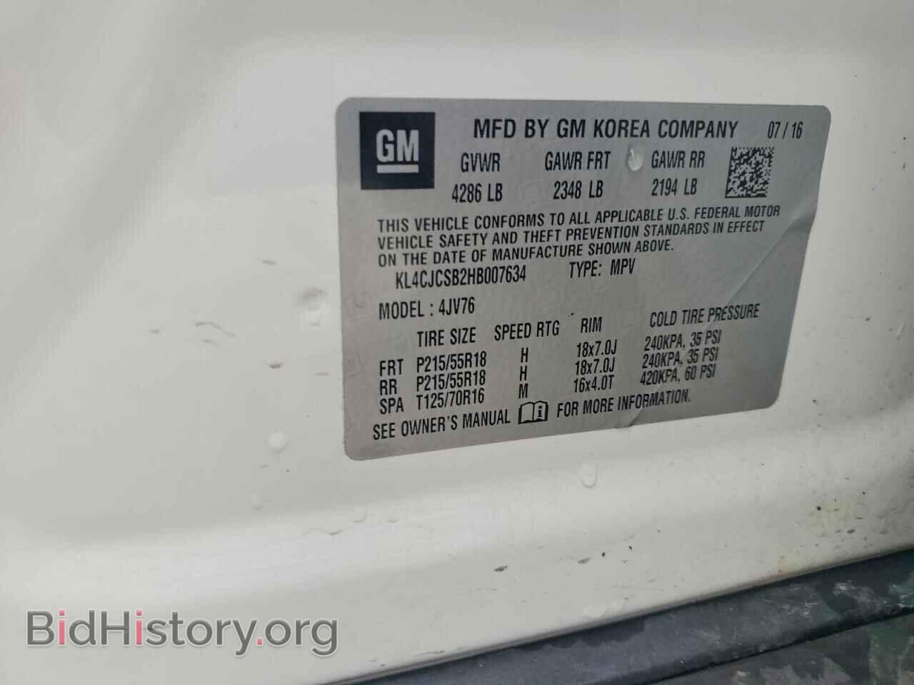 2017 BUICK ENCORE - VIN: KL4CJCSB2HB007634 - Photo 13
