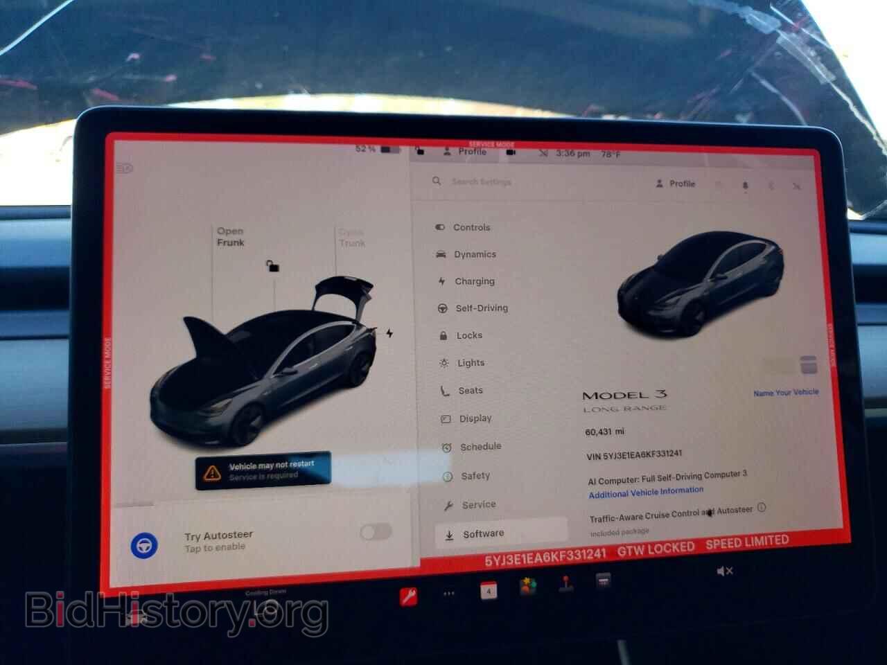 2019 TESLA MODEL 3 - VIN: 5YJ3E1EA6KF331241 - Photo 9