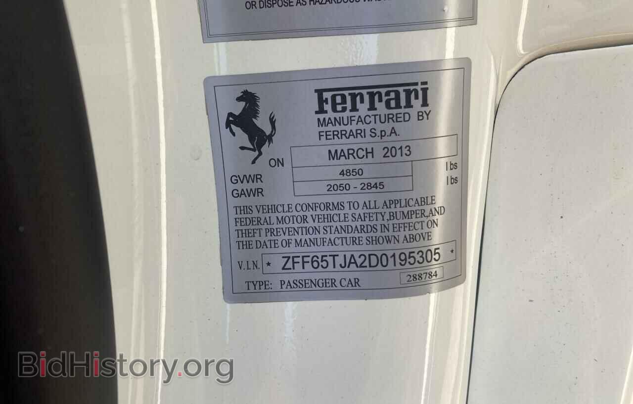 2013 FERRARI ALL MODELS - VIN: ZFF65TJA2D0195305 - Фото 10