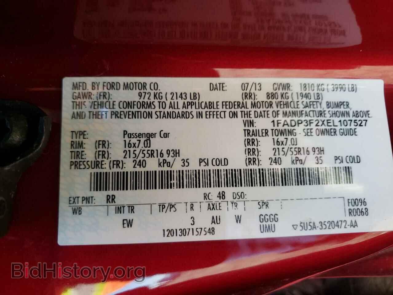 2014 FORD FOCUS - VIN: 1FADP3F2XEL107527 - Photo 10